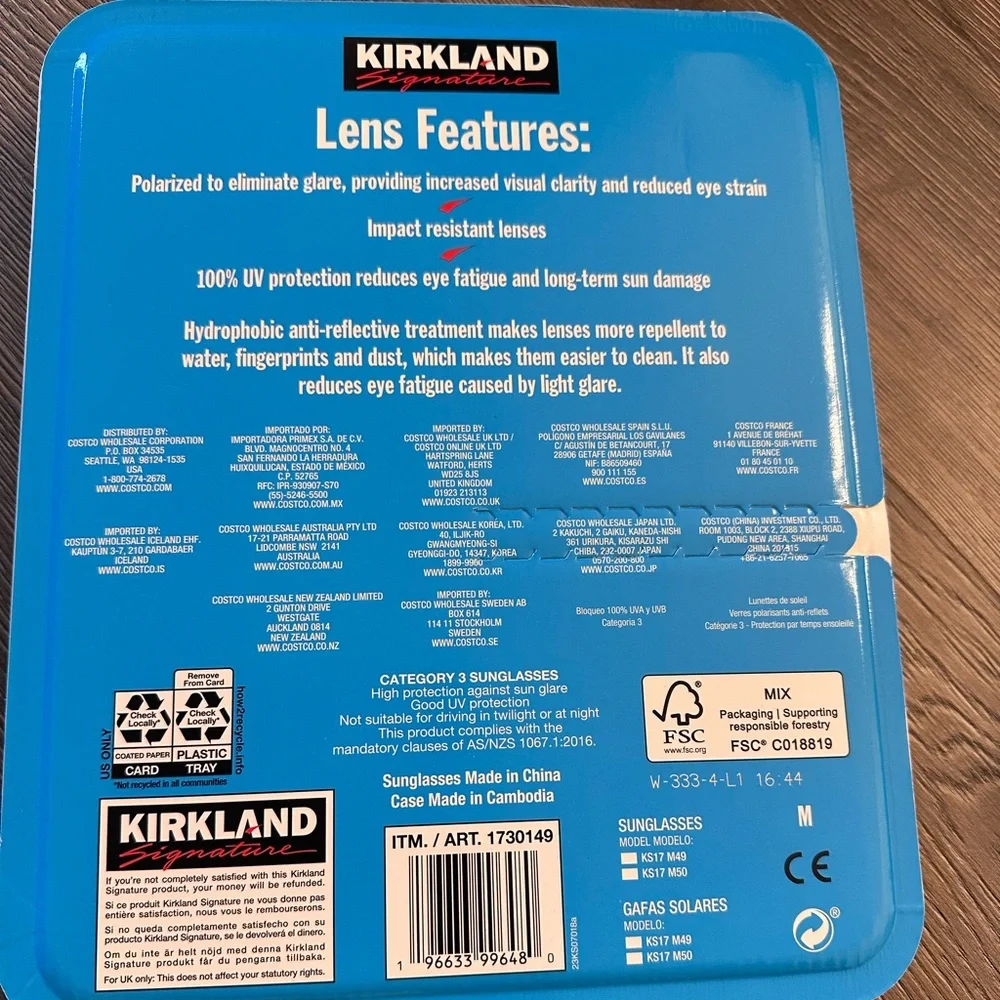 Kirkland Costco Signature KS17 M49 Polarized Sunglasses - Picture 2 of 2